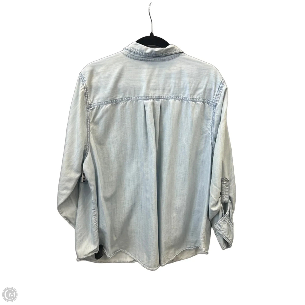 Top Long Sleeve By St Johns Bay In Blue Denim, Size: 2x