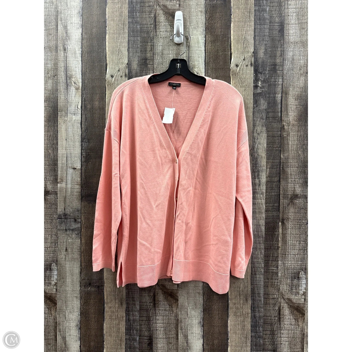 Sweater Cardigan By Talbots In Pink, Size: Xlp