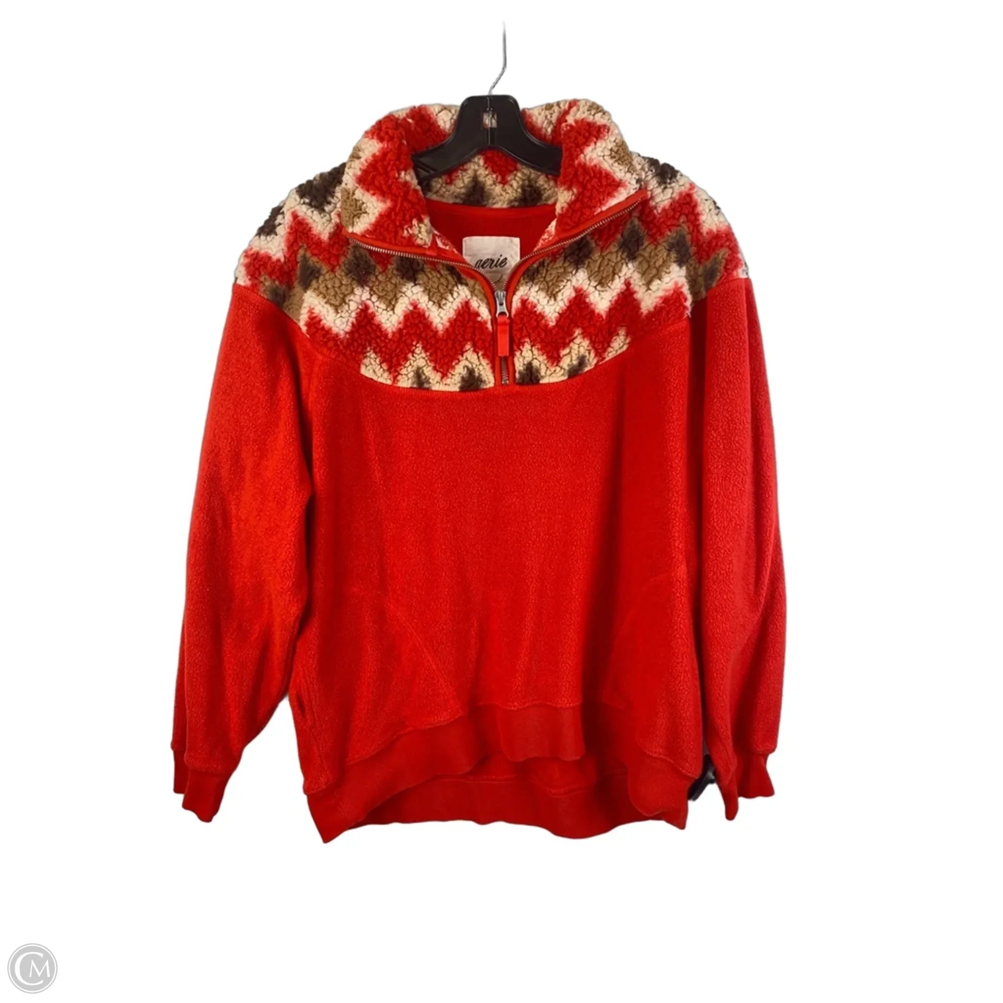Jacket Fleece By Aerie In Red, Size: Xs