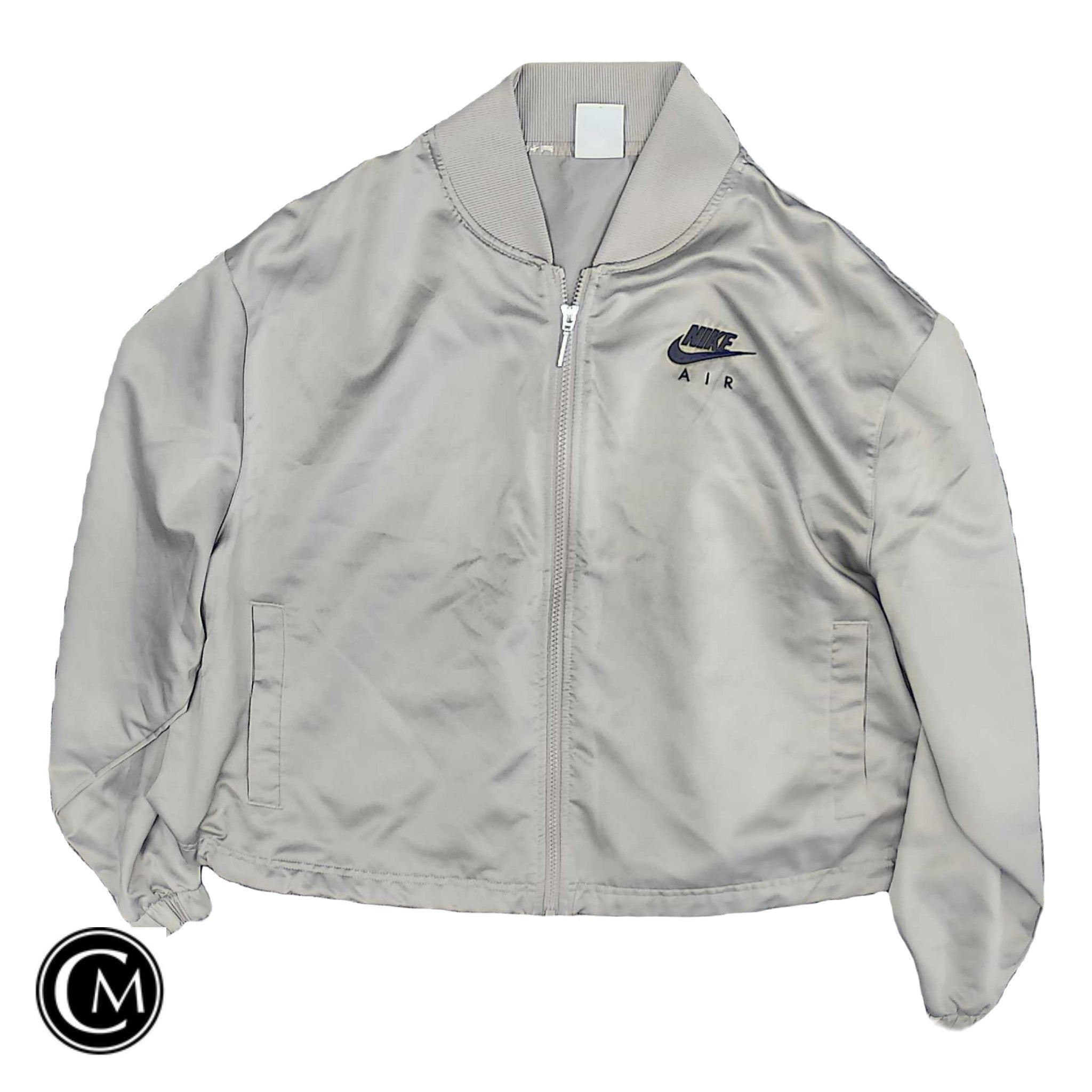 Athletic Jacket By Nike In Grey, Size: 1x