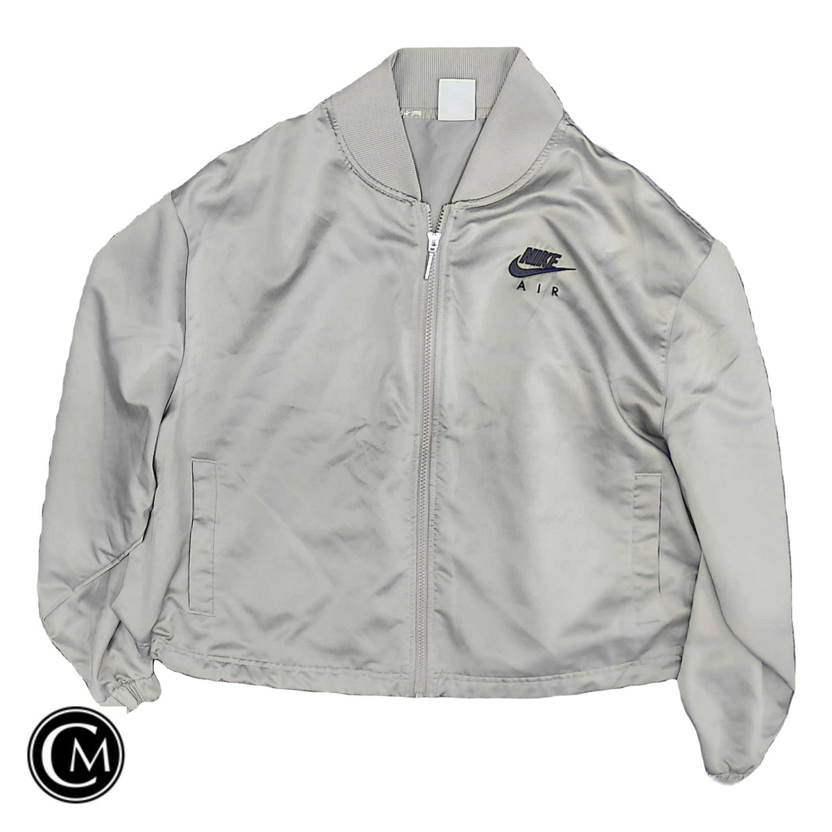 Athletic Jacket By Nike In Grey, Size: 1x