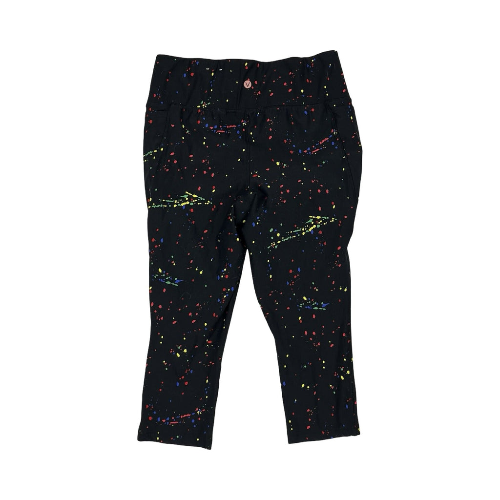 Athletic Leggings Capris By Livi Active In Black & Yellow, Size:Xl