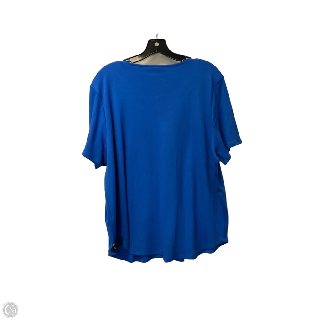 Top Short Sleeve By Alfred Dunner In Blue, Size: 1x
