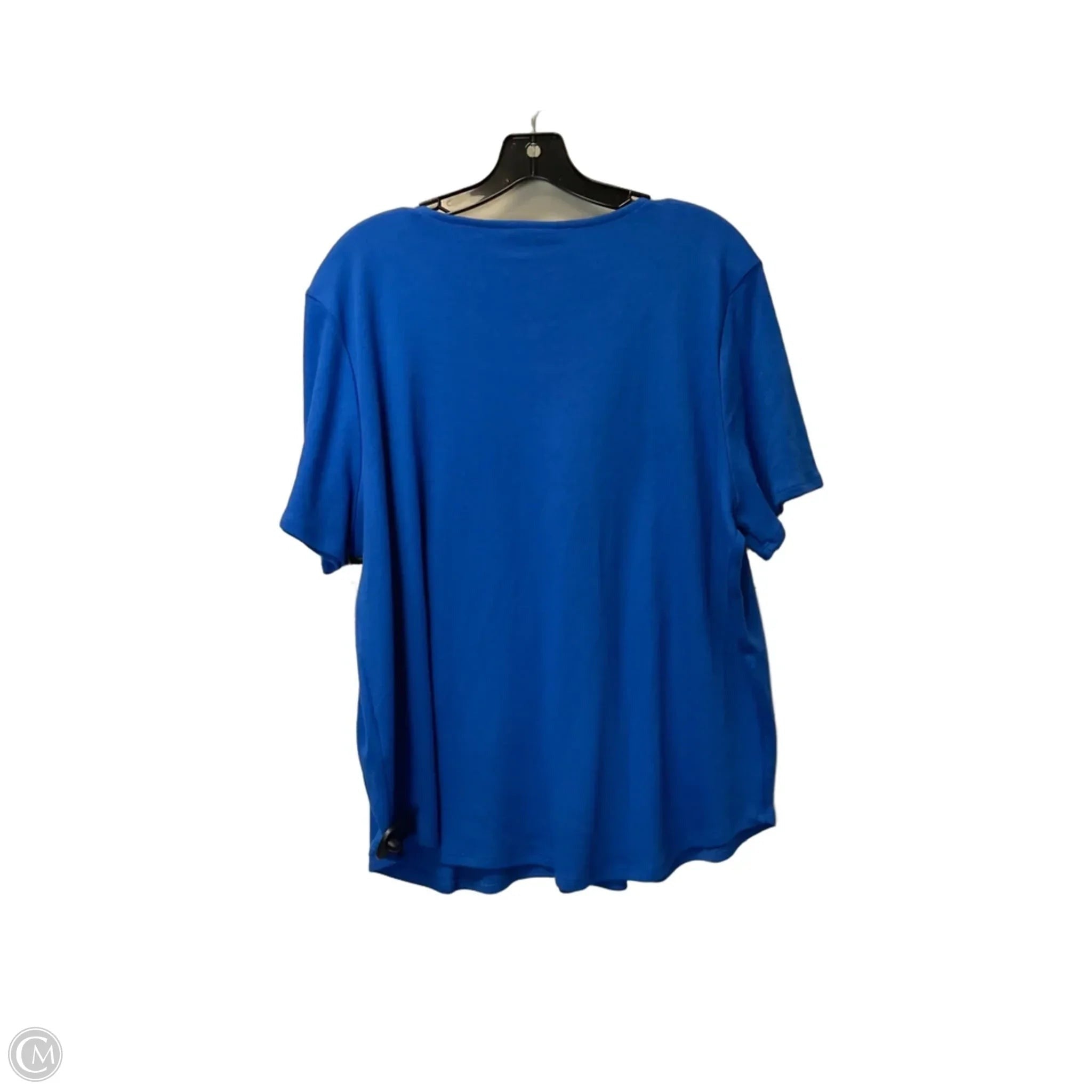 Top Short Sleeve By Alfred Dunner In Blue, Size: 1x