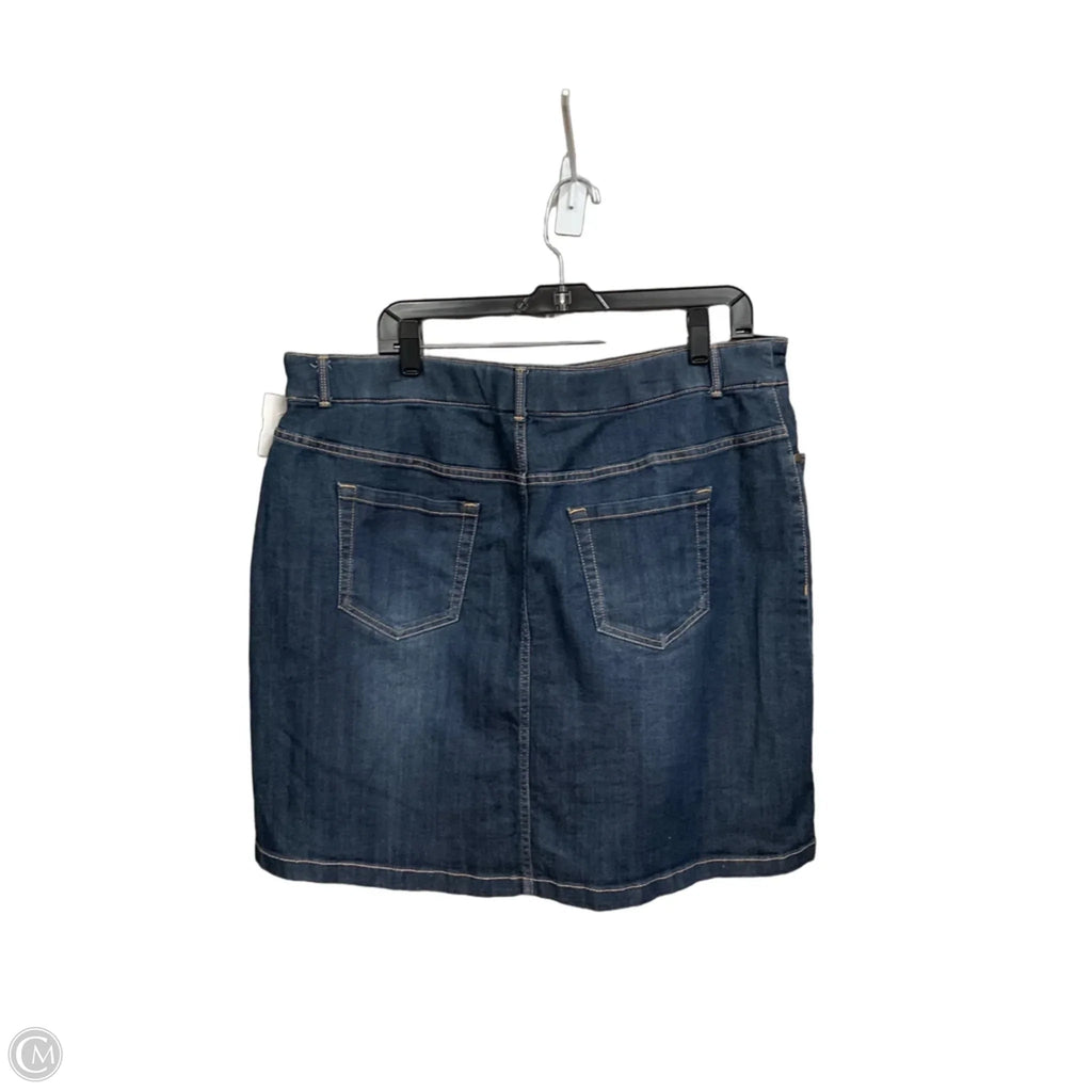 Skort By Croft And Barrow In Blue Denim, Size: 16