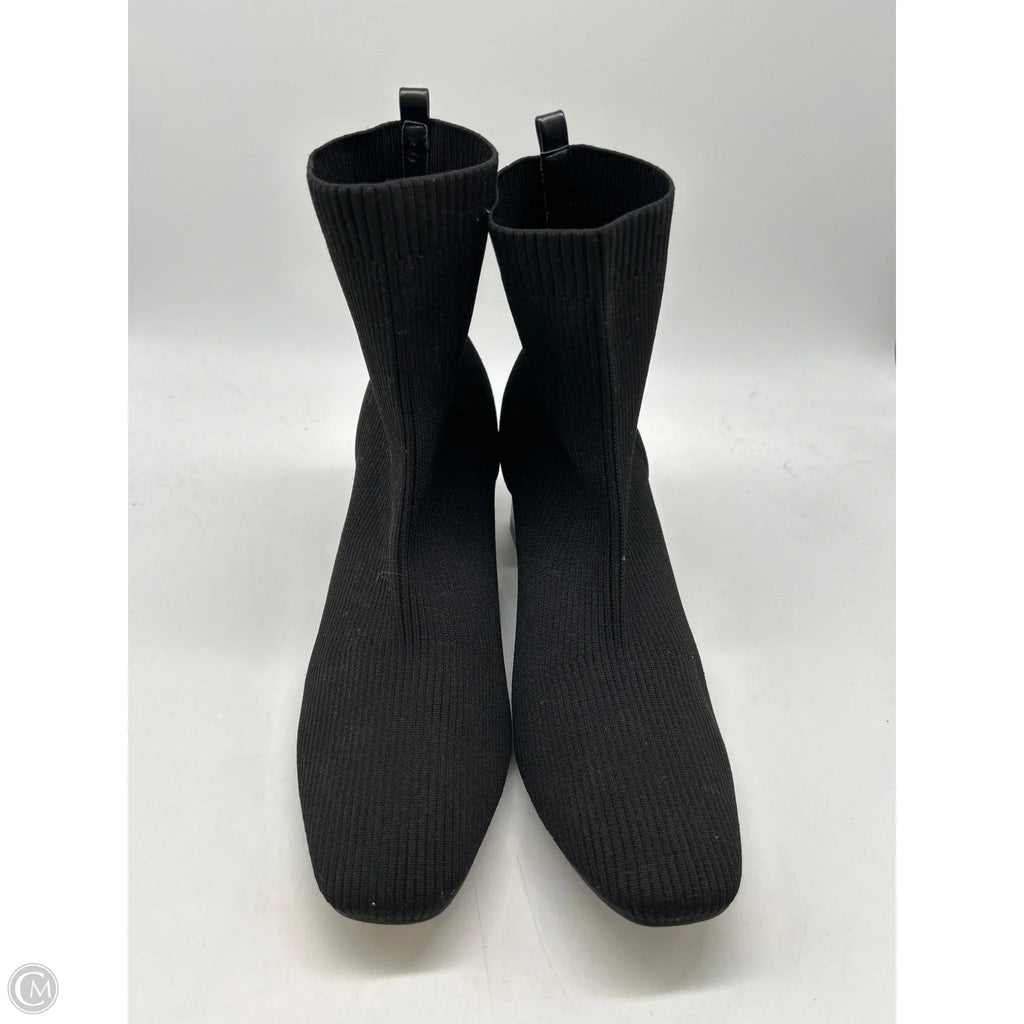 Boots Ankle Heels By Cato In Black, Size: 11