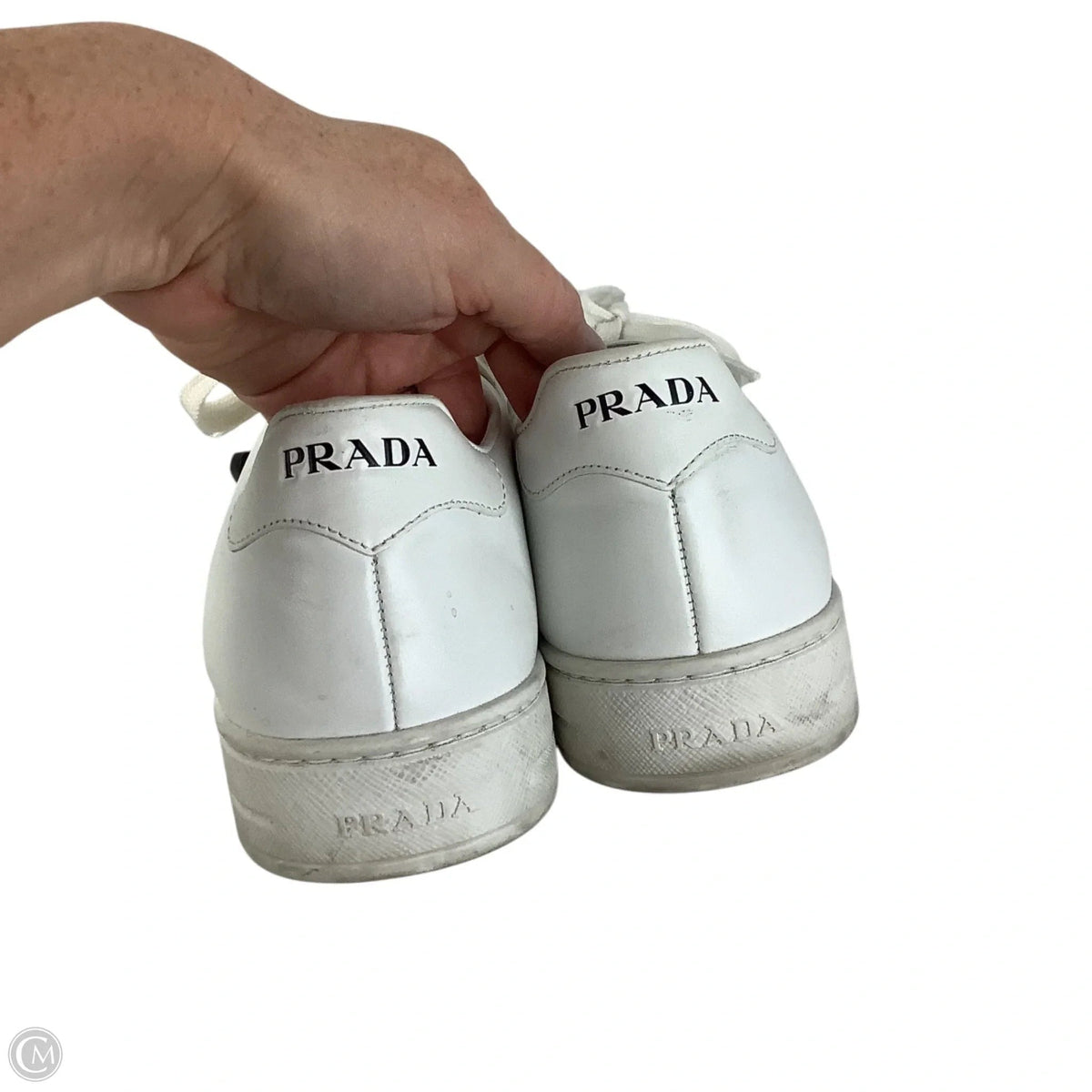 Shoes Luxury Designer By Prada In White, Size: 40.5