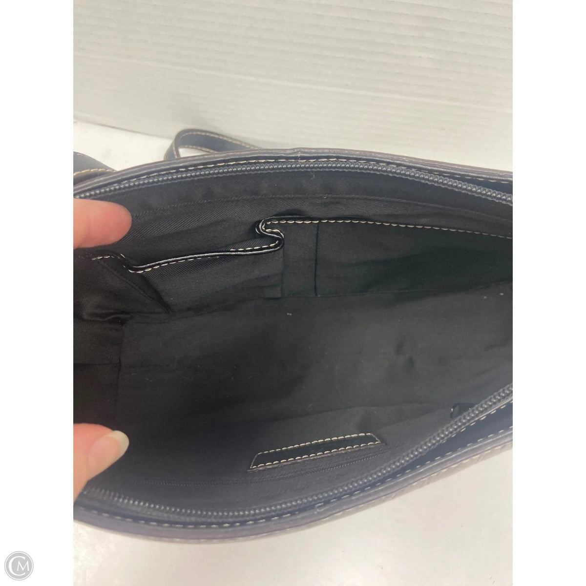 Handbag Leather By Etienne Aigner, Size: Medium