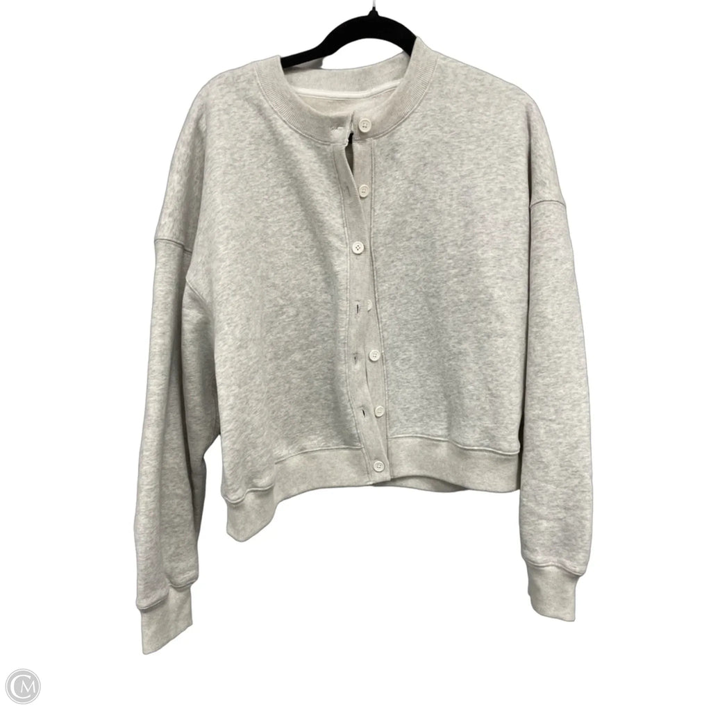 Sweatshirt Crewneck By Abercrombie And Fitch In Grey, Size: L