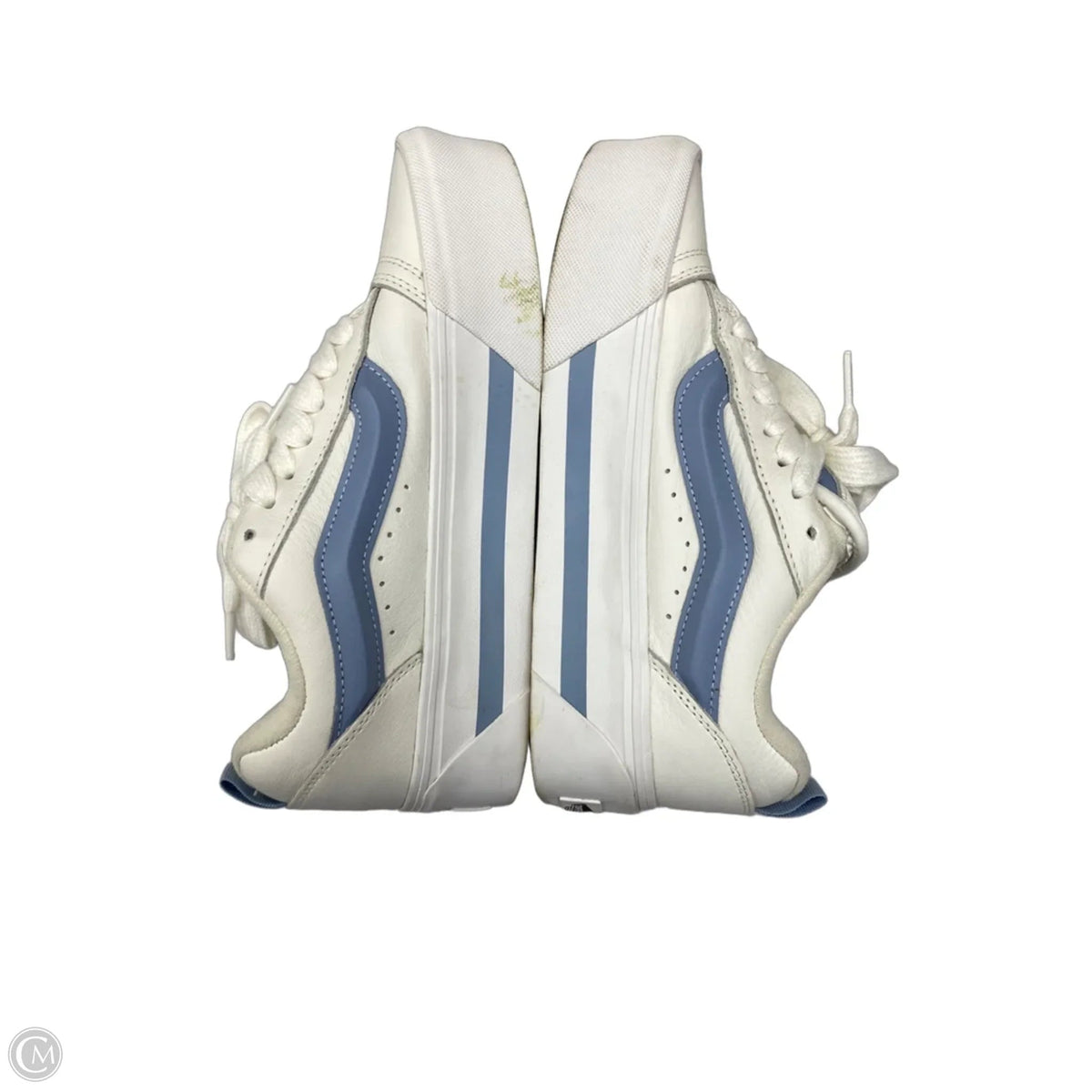 Shoes Sneakers By Vans In Blue & White, Size: 9.5