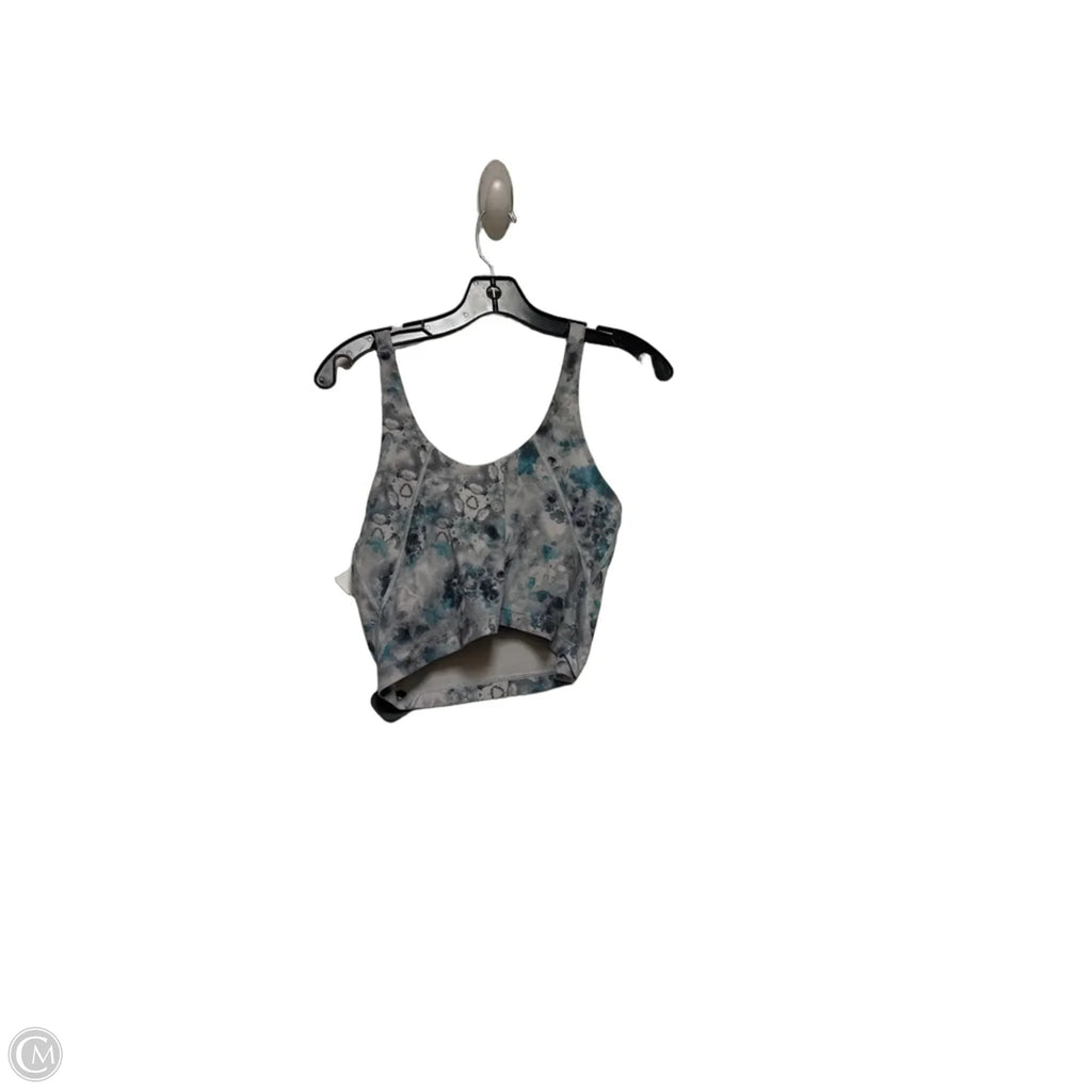 Athletic Bra By Lululemon In Blue & Grey, Size: 10