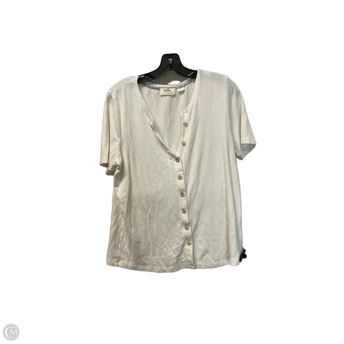 Top Short Sleeve By Maeve In White, Size: Xl