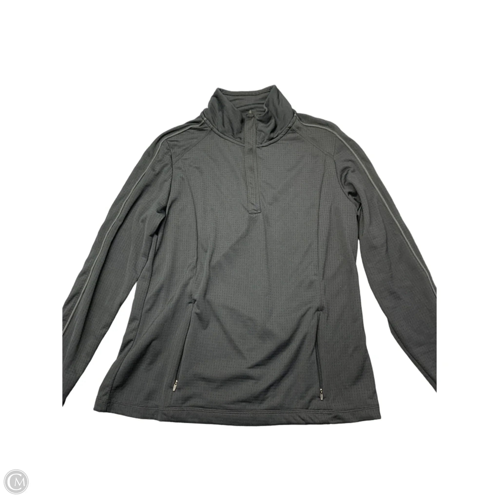 Athletic Top Long Sleeve Collar By Mondetta In Black, Size: M