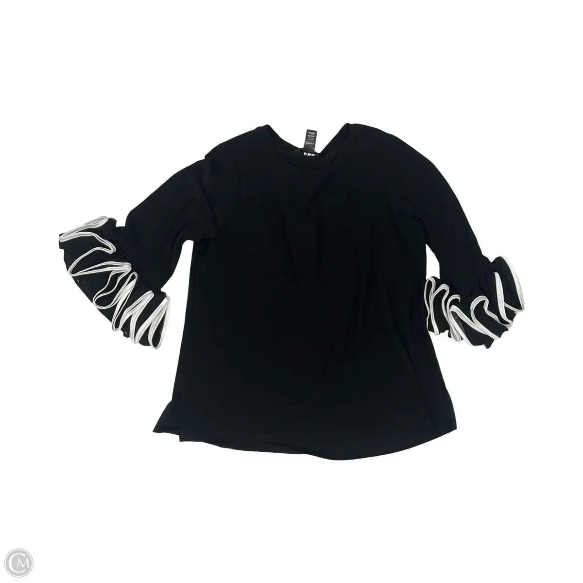 Blouse Long Sleeve By Ali Miles In Black, Size: Xl
