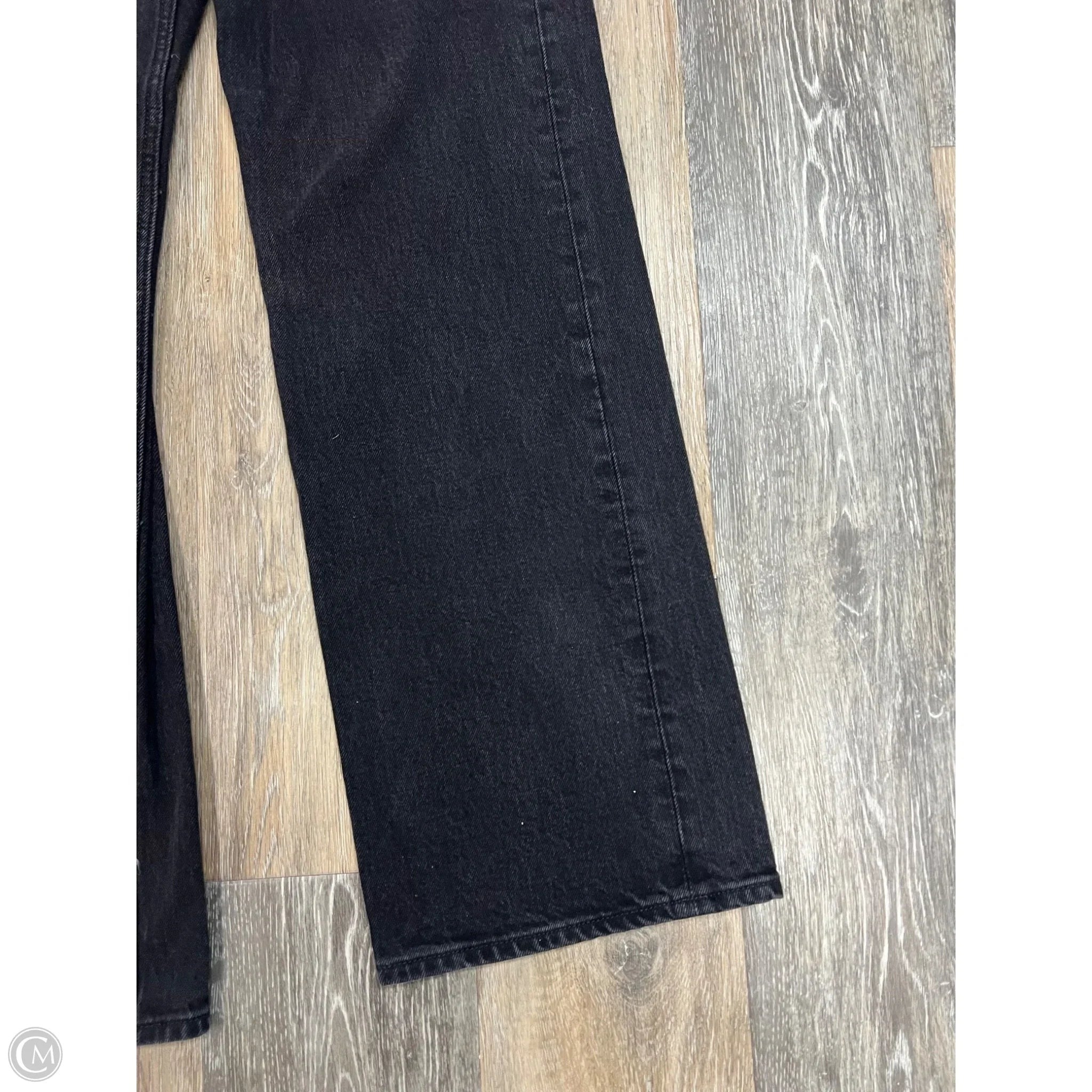 Jeans Straight By Abercrombie And Fitch In Black Denim, Size: 0