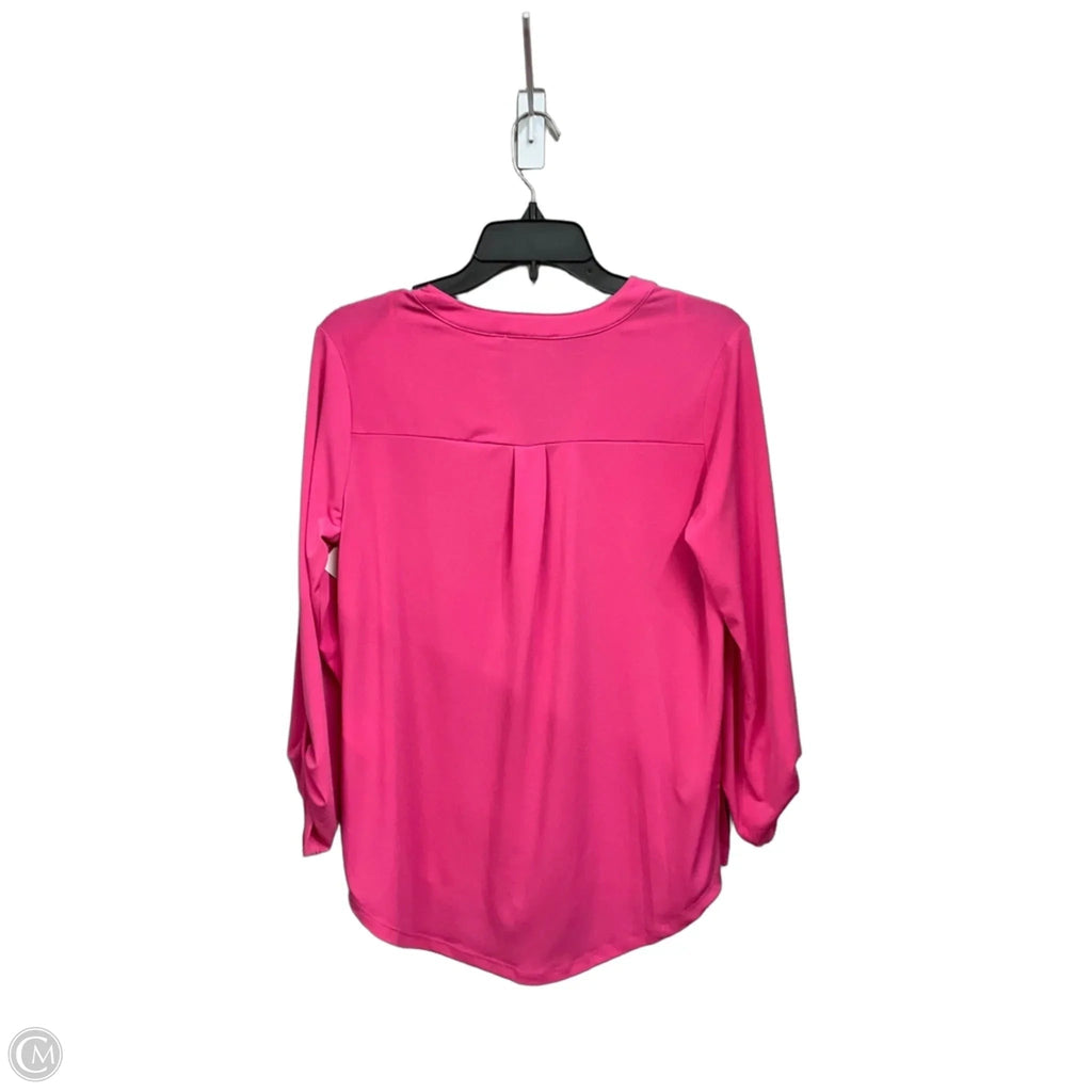 Top 3/4 Sleeve By Michael By Michael Kors In Pink, Size: M