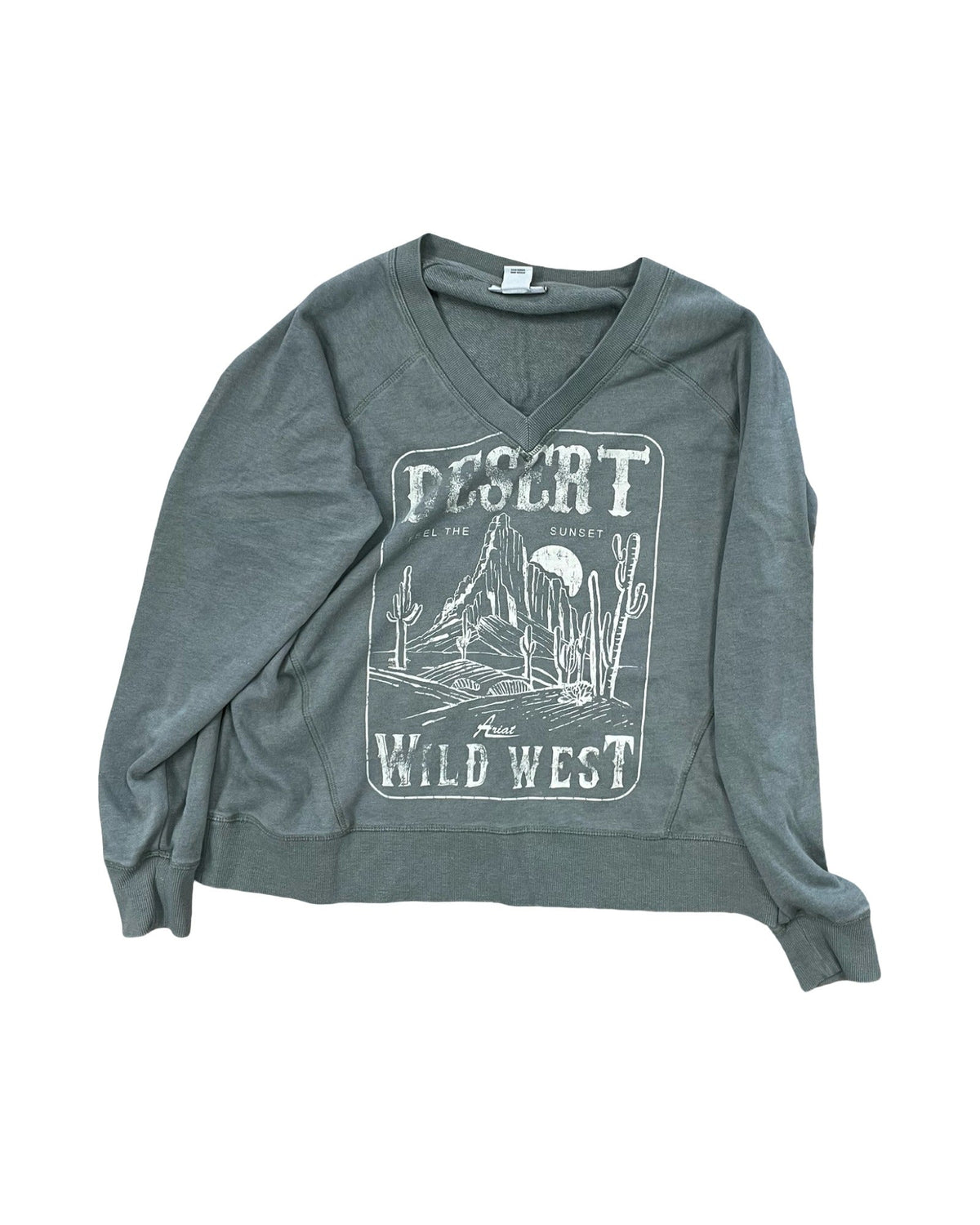 Sweatshirt Crewneck By Ariat In Green, Size:M