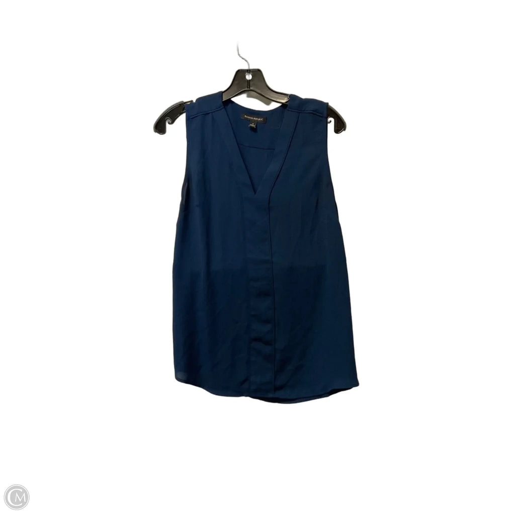Top Sleeveless By Banana Republic In Navy, Size: S