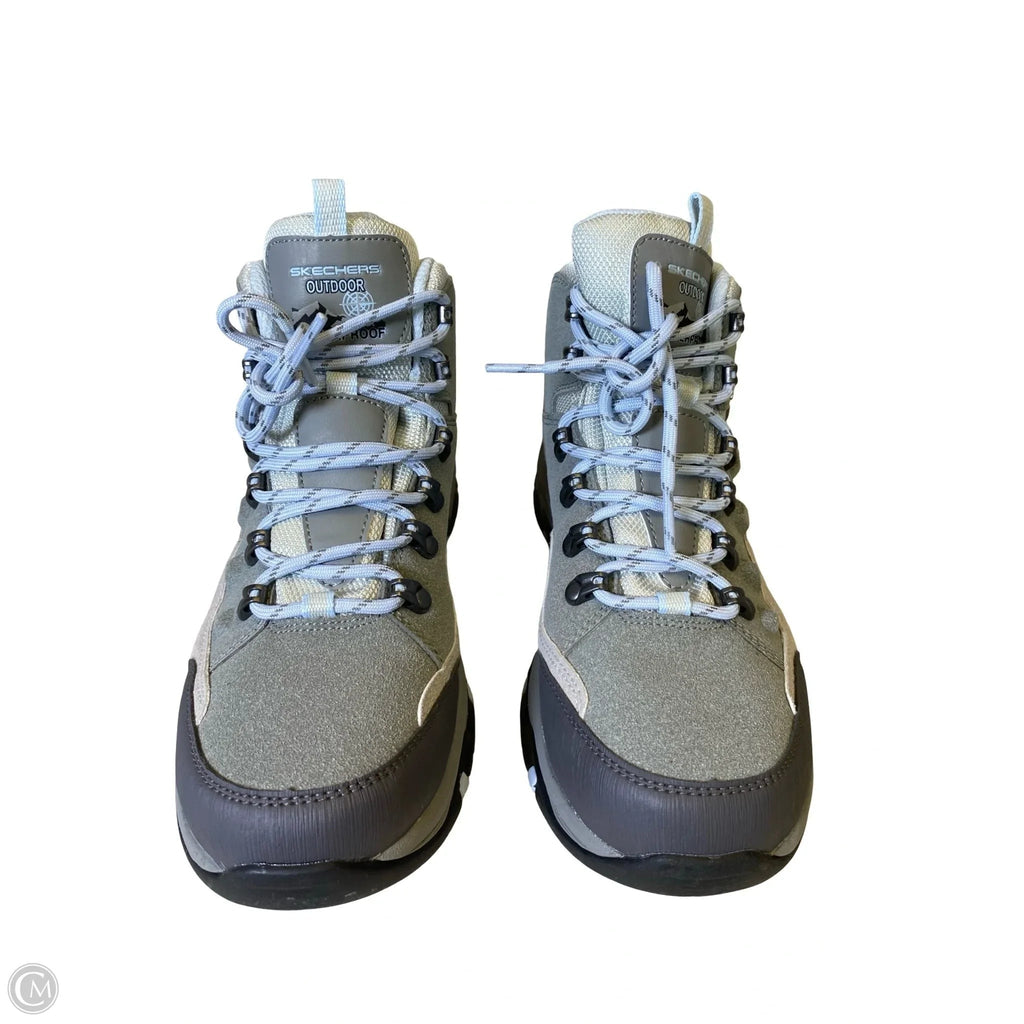 Boots Hiking By Skechers In Blue & Grey, Size: 8