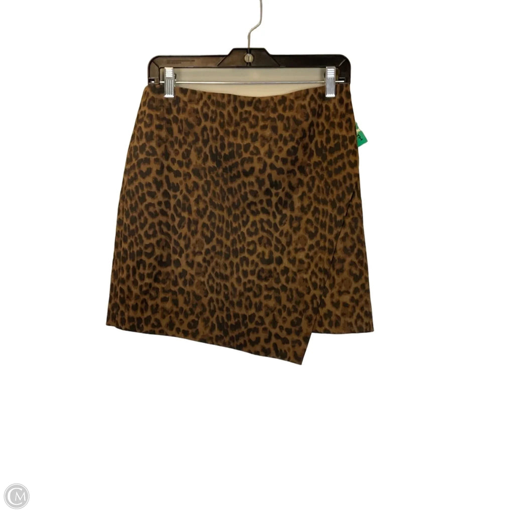 Skirt Mini & Short By Ann Taylor In Animal Print, Size: 4