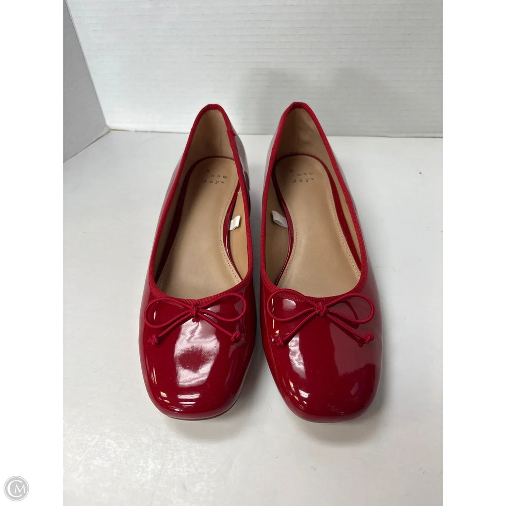 Shoes Heels Block By A New Day In Red, Size: 8
