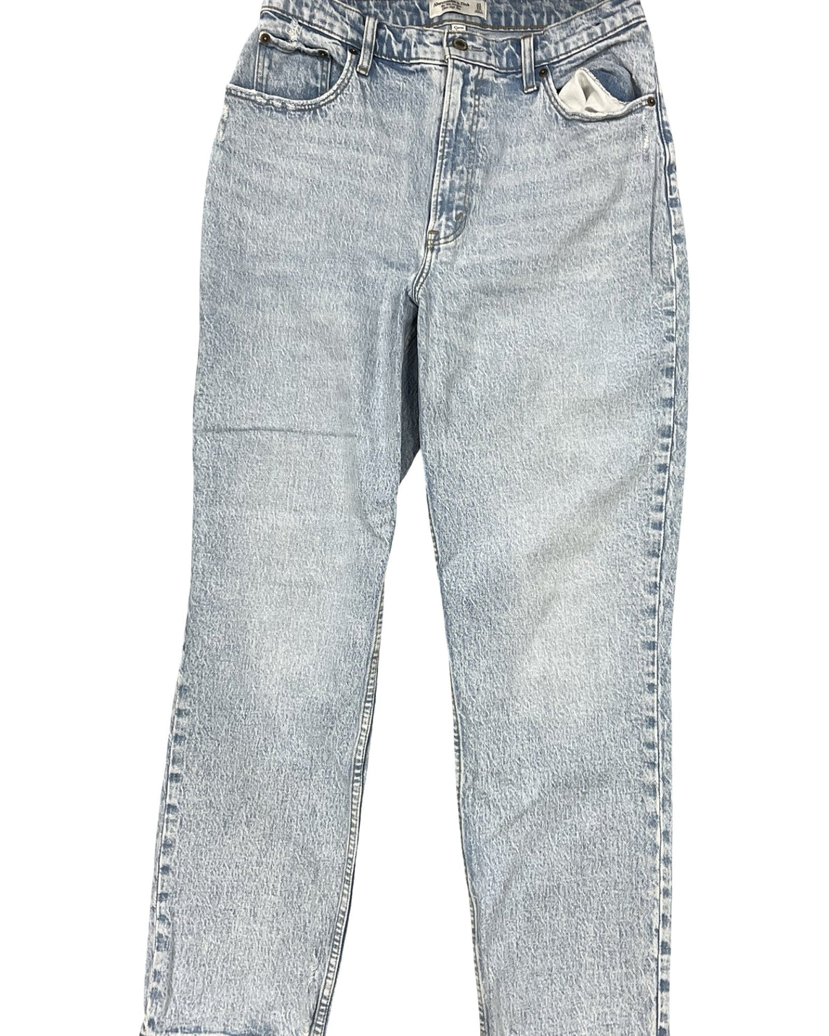 Jeans Straight By Abercrombie And Fitch In Blue Denim, Size:12L