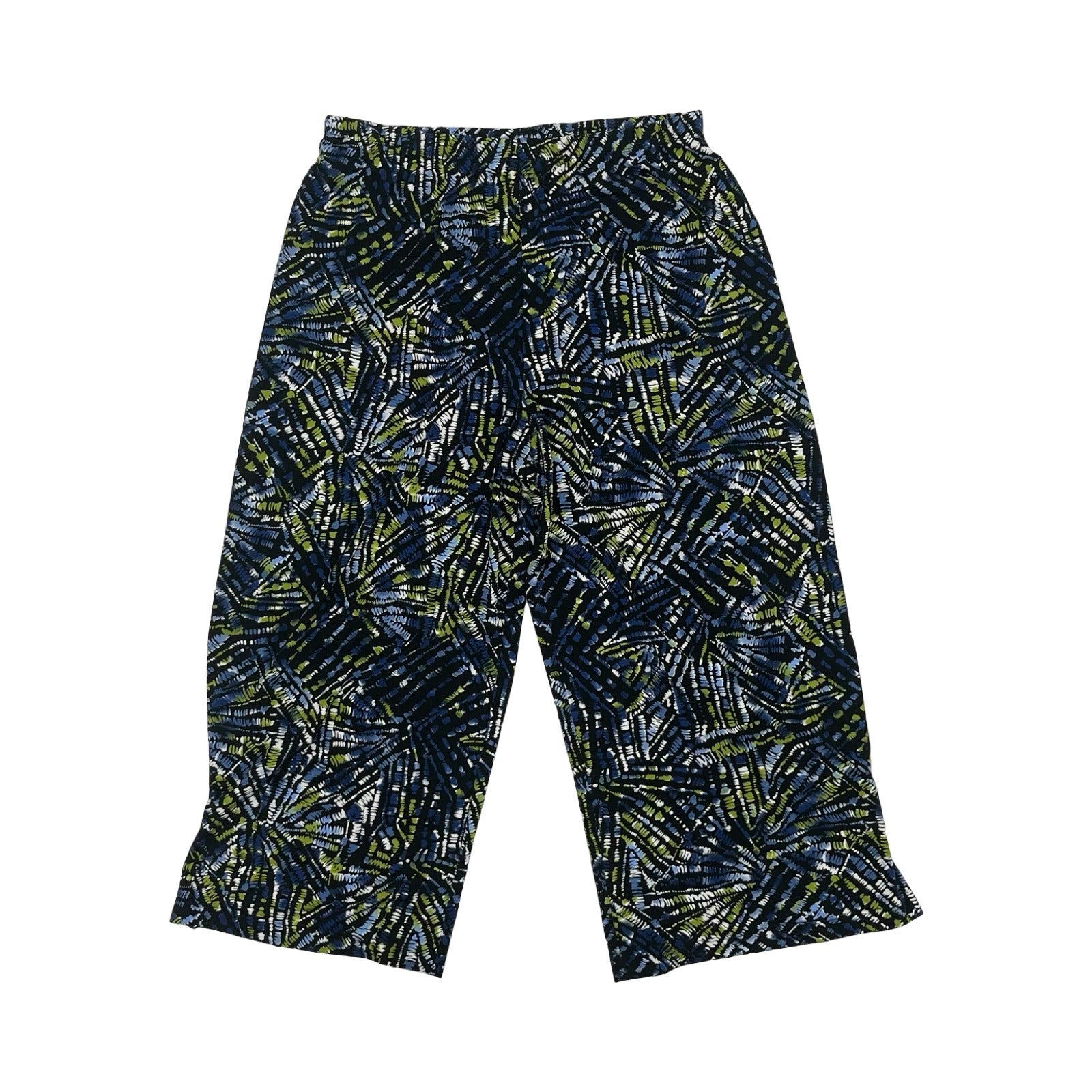 Pants Cropped By Chicos In Blue & Green, Size:L