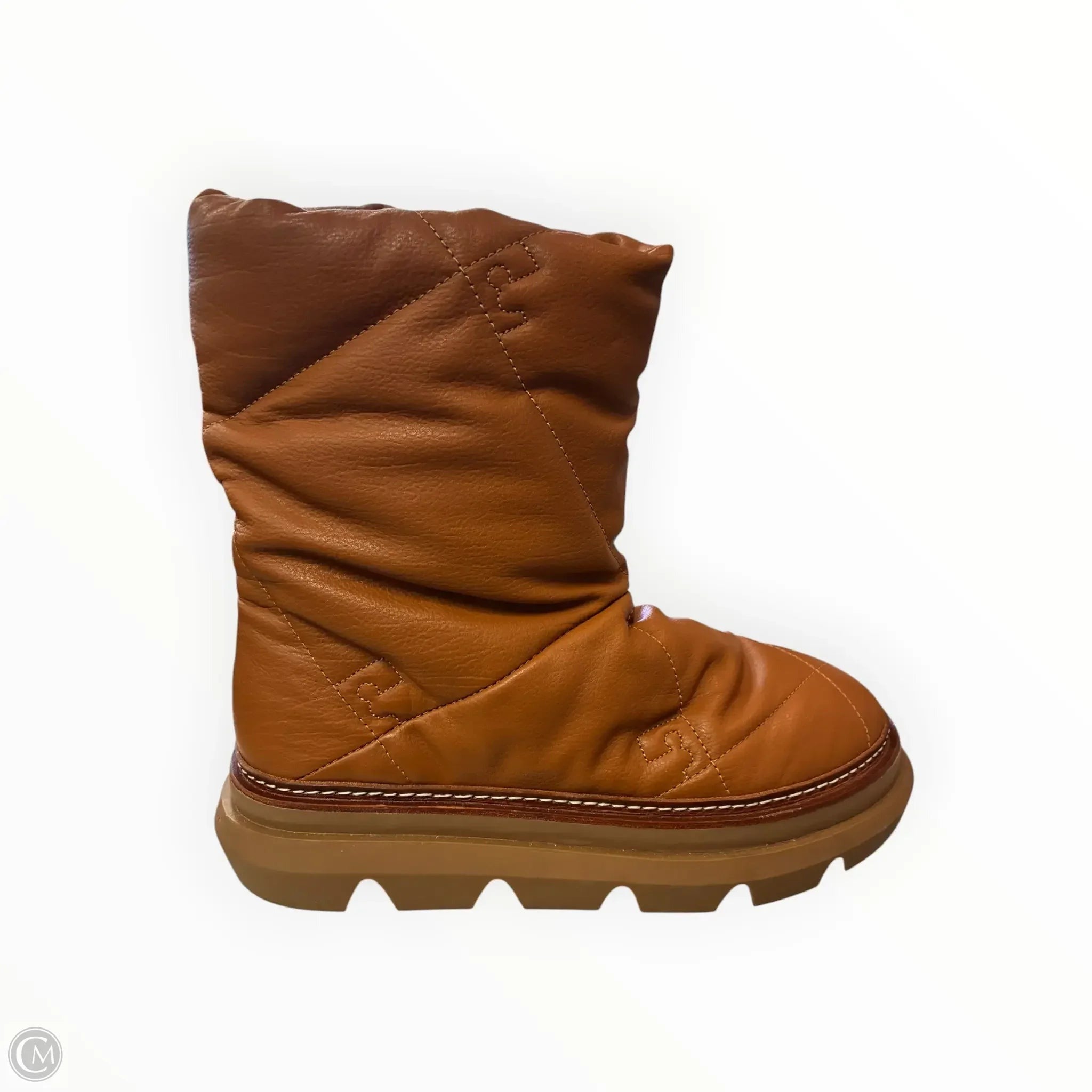 Boots Designer By Tory Burch In Tan, Size: 7.5