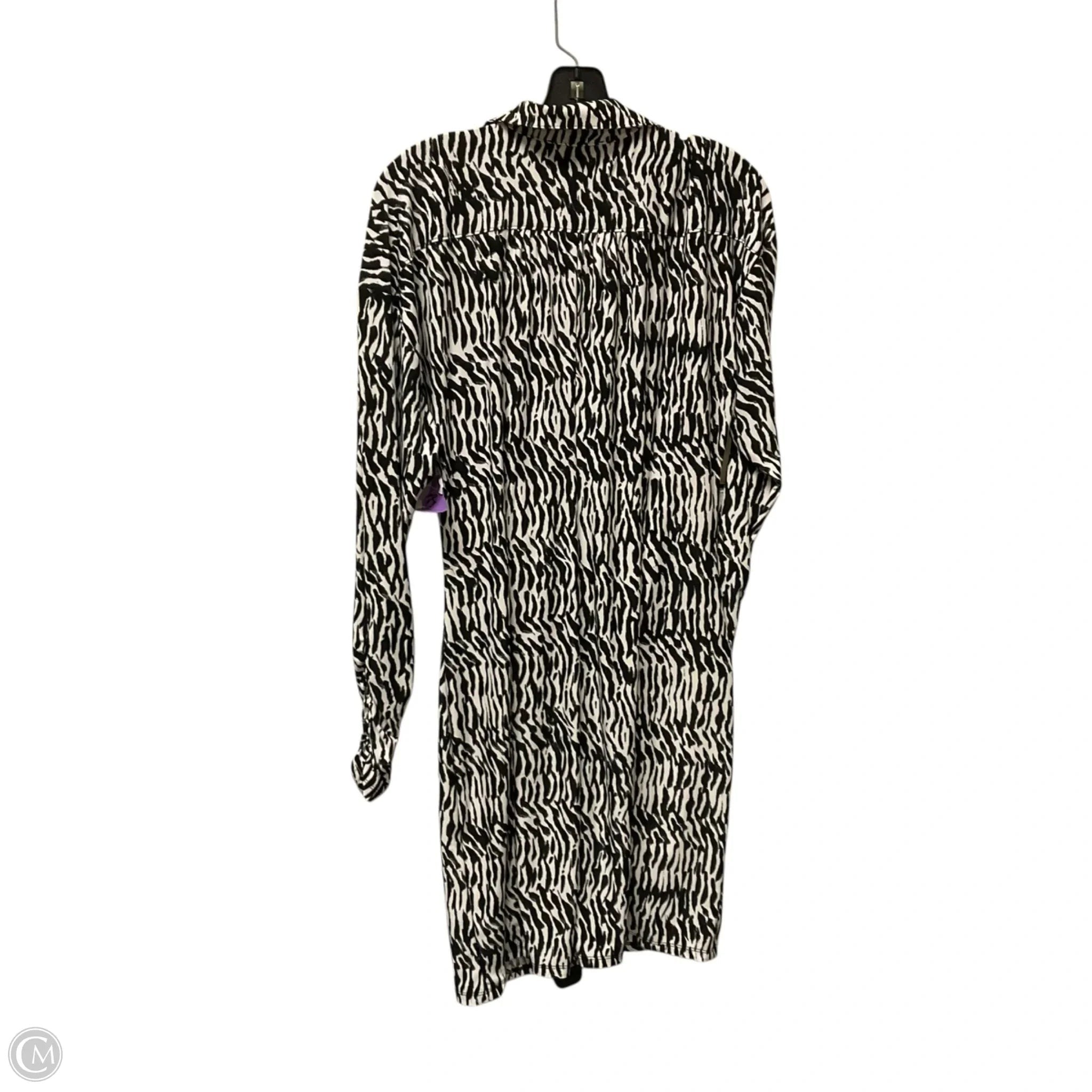 Dress Casual Midi By Inc In Black & White, Size: L