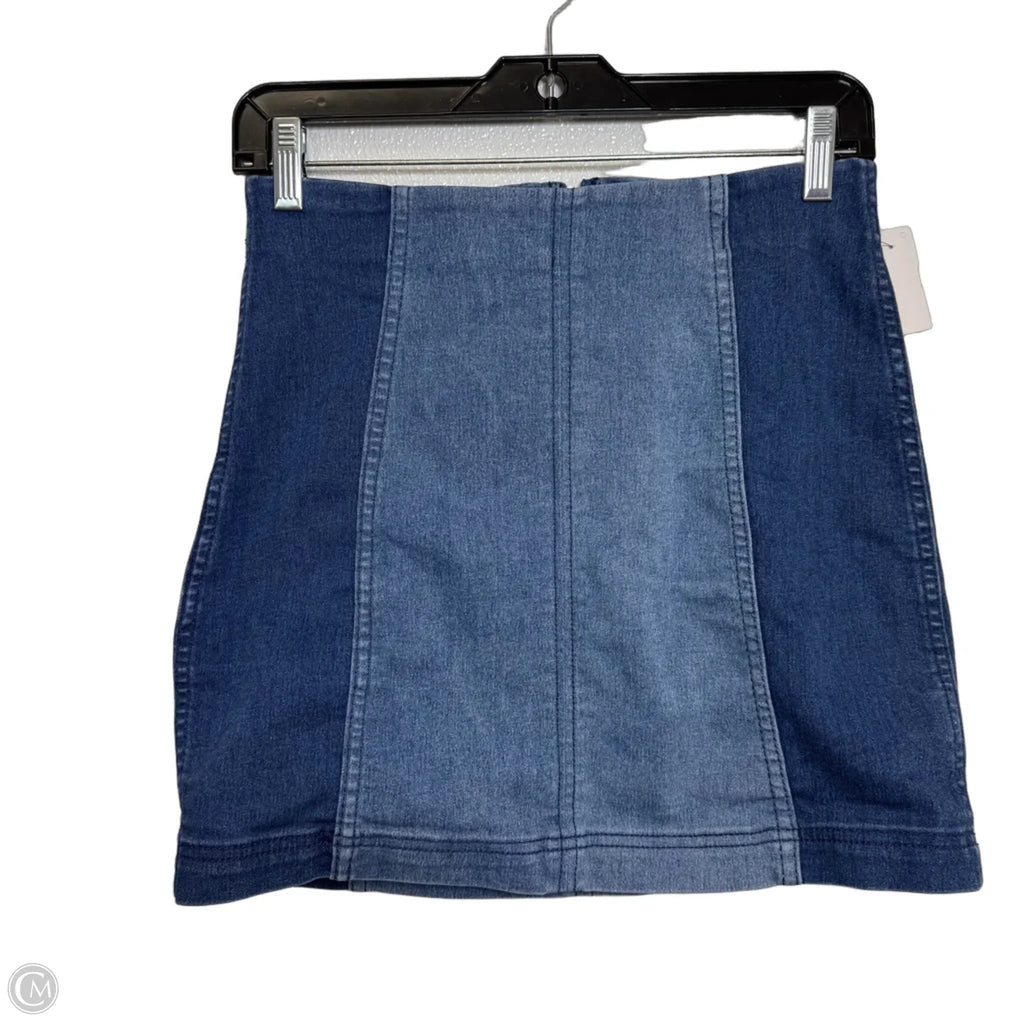 Skirt Mini & Short By Free People In Blue Denim, Size: 4
