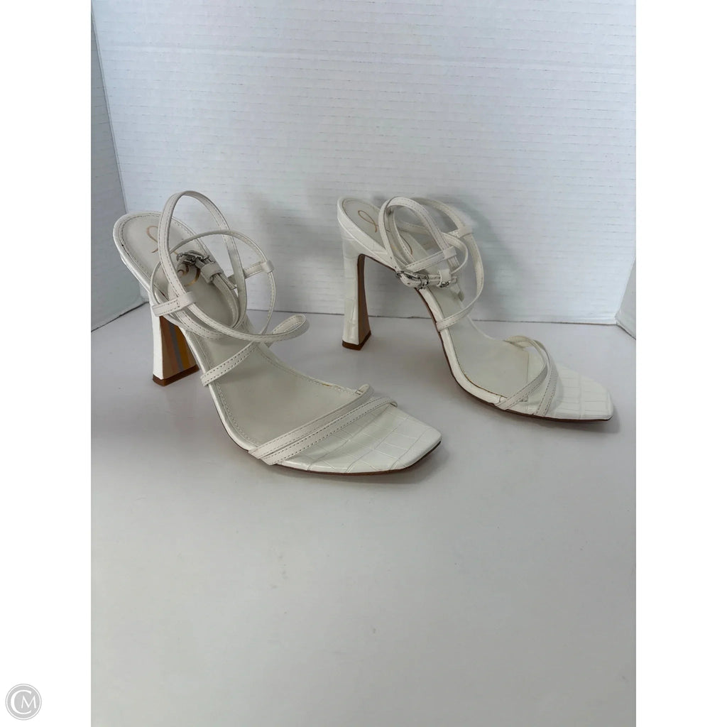 Shoes Heels Block By Sam Edelman In White, Size: 11