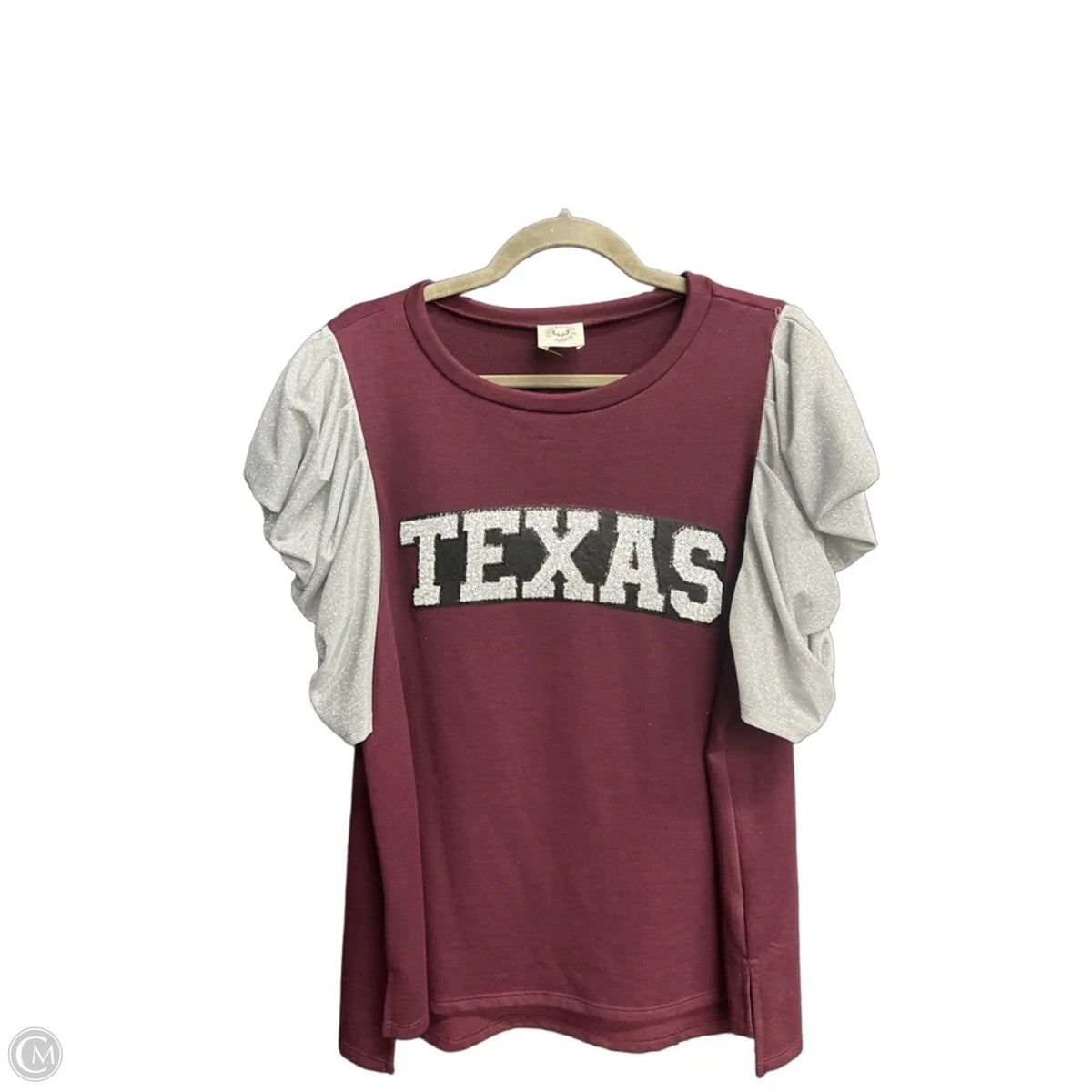 Top Short Sleeve By Fantastic Fawn In Maroon, Size: S