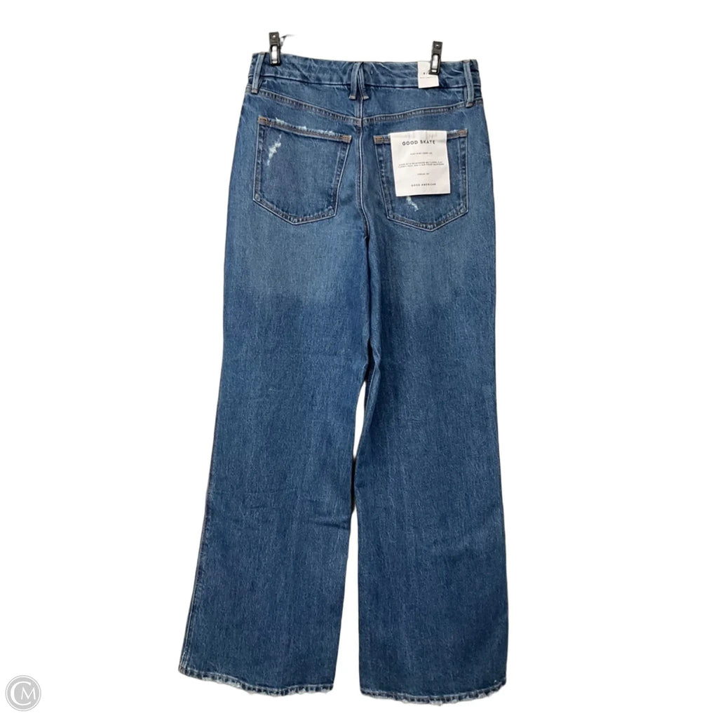 Jeans Wide Leg By Good American In Blue Denim, Size: 6