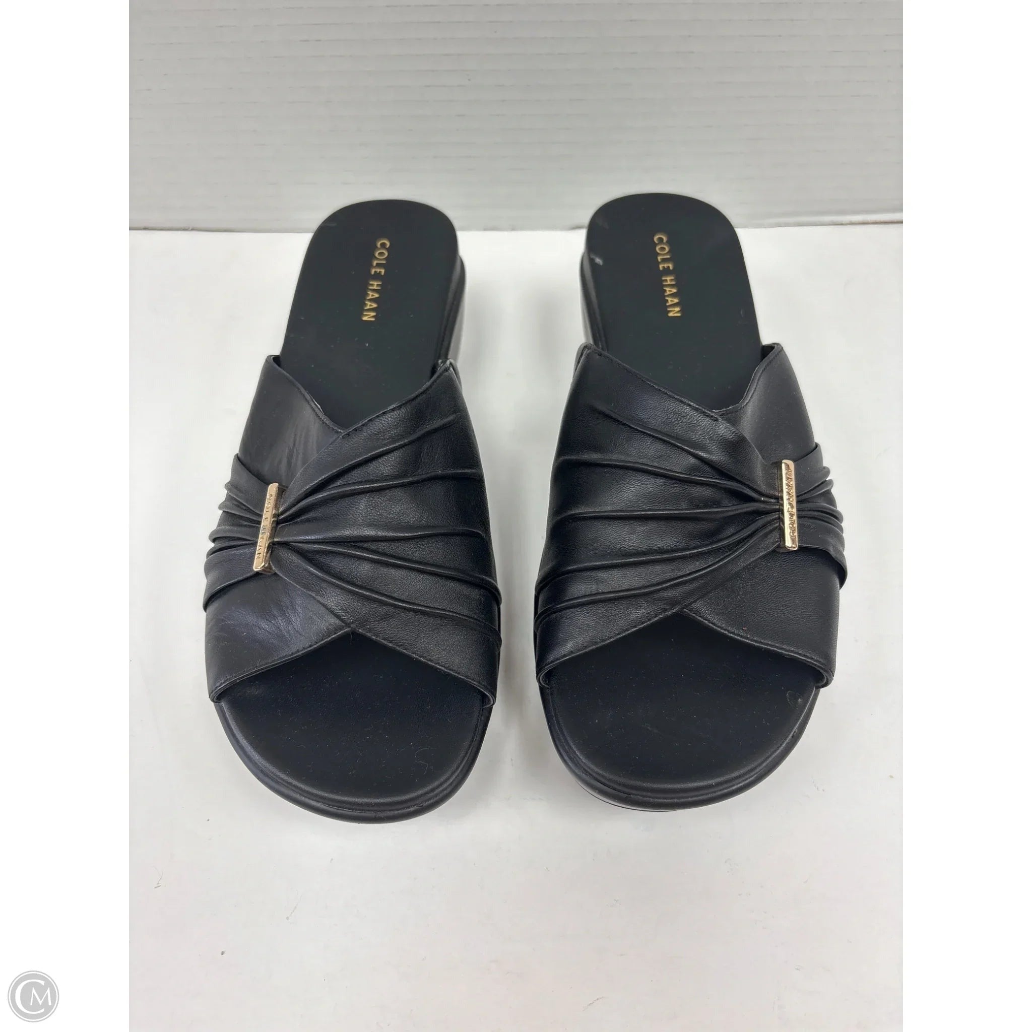 Sandals Heels Wedge By Cole-haan In Black, Size: 7.5