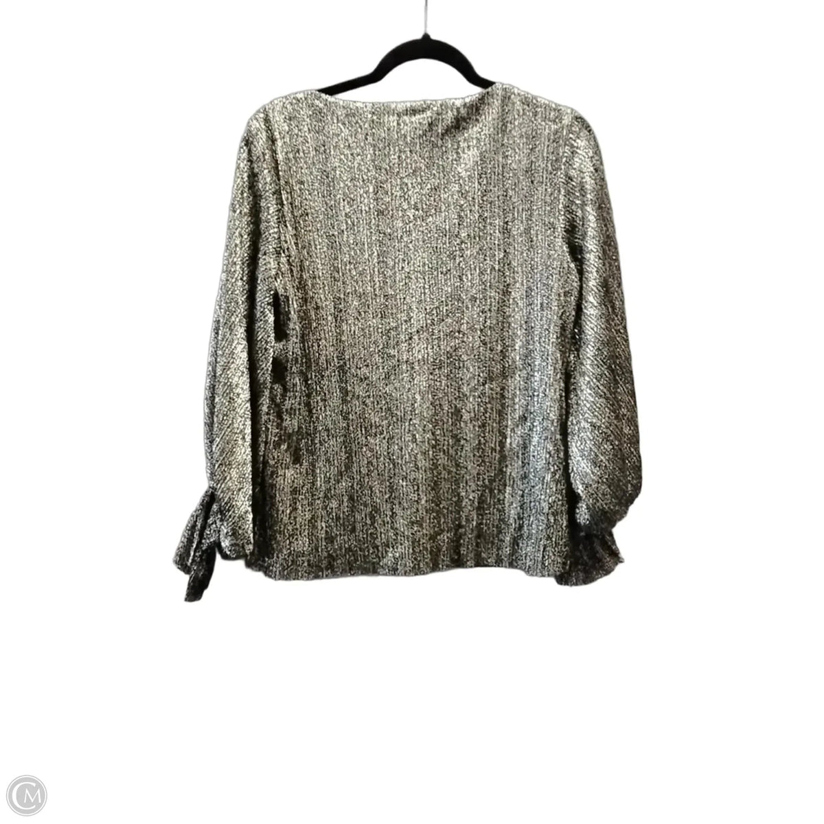 Blouse Long Sleeve By Vince Camuto In Black & Gold, Size: S