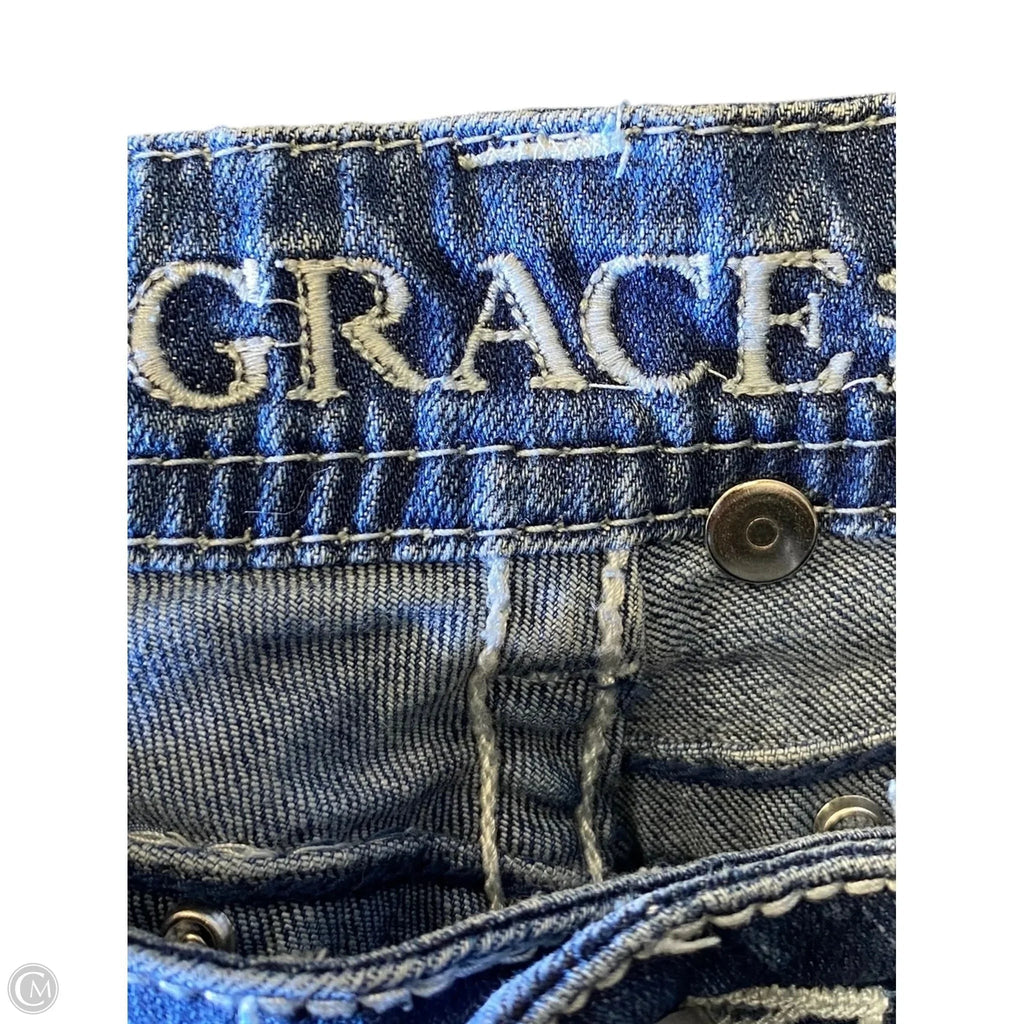Jeans Boot Cut By Grace In Blue Denim, Size: 8
