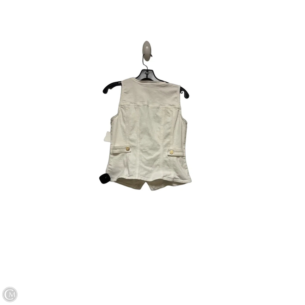 Top Sleeveless By White House Black Market In White Denim, Size: S