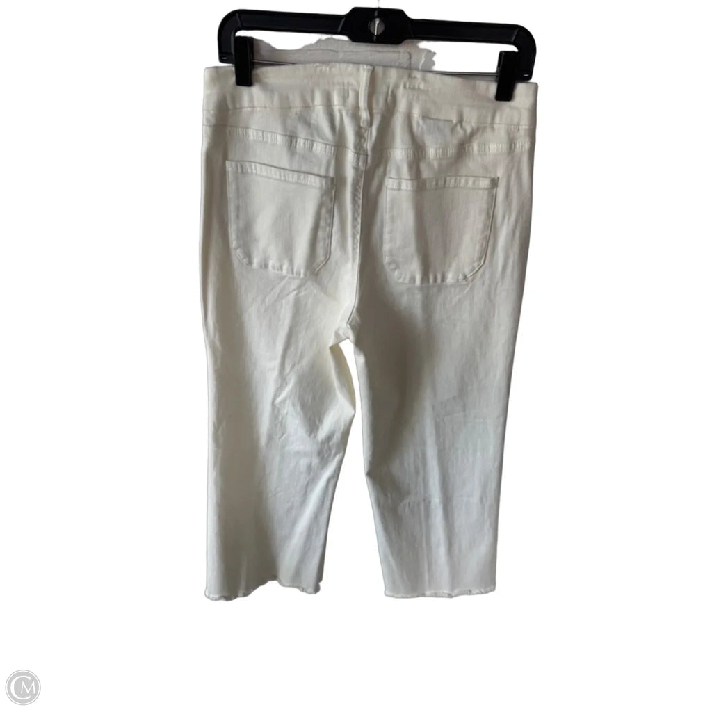 Jeans Wide Leg By Not Your Daughters Jeans In Cream Denim, Size: 6