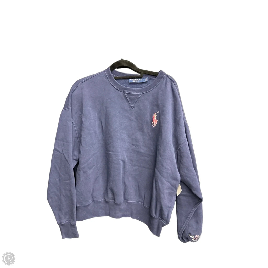 Sweatshirt Crewneck By Polo Ralph Lauren In Blue, Size: S