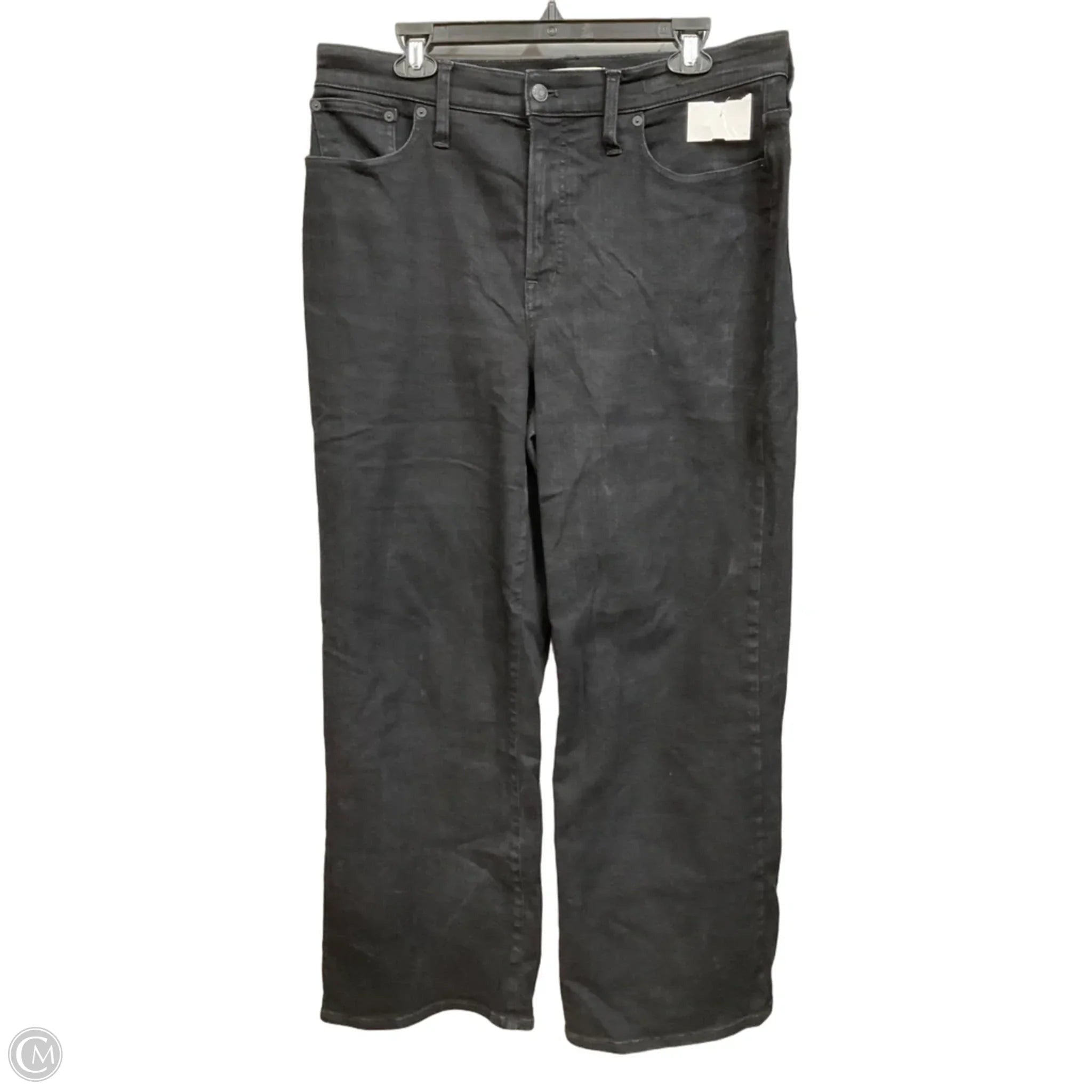 Jeans Wide Leg By Madewell In Black Denim, Size: 8