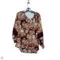 Top Long Sleeve By Cato In Orange & Red, Size: Xl