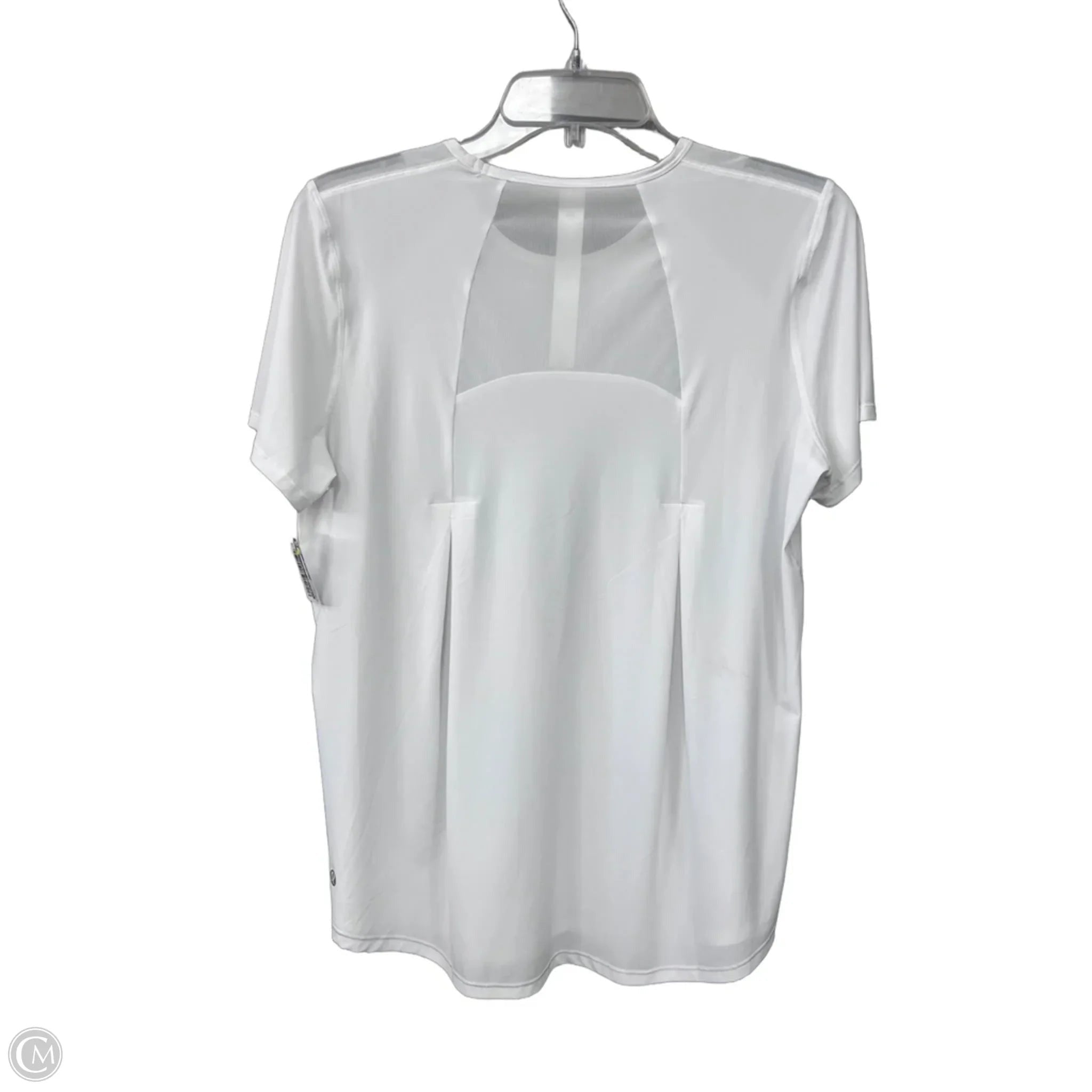 Athletic Top Short Sleeve By Lululemon In White, Size: 10