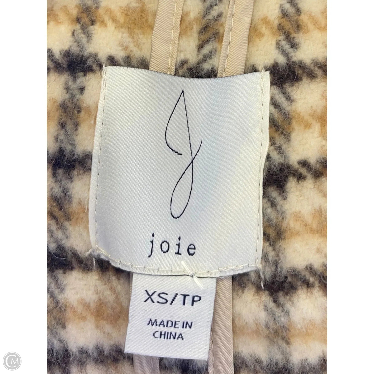 Coat Other By Joie In Plaid Pattern, Size: Xs
