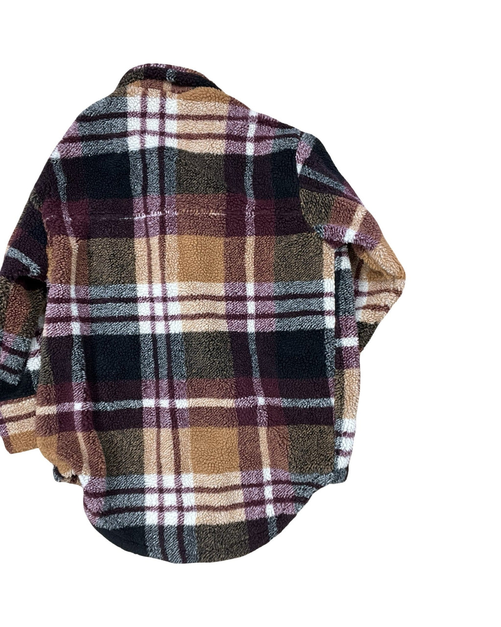 Jacket Faux Fur & Sherpa By American Eagle In Maroon, Size:S