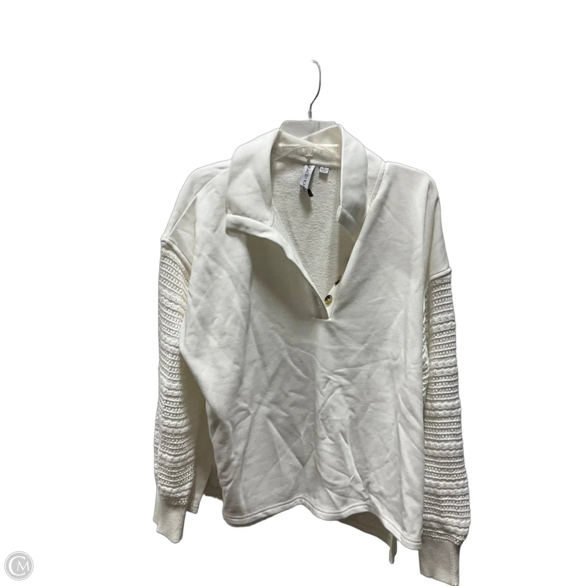 Top Long Sleeve By Grace + Karma In Cream, Size: L