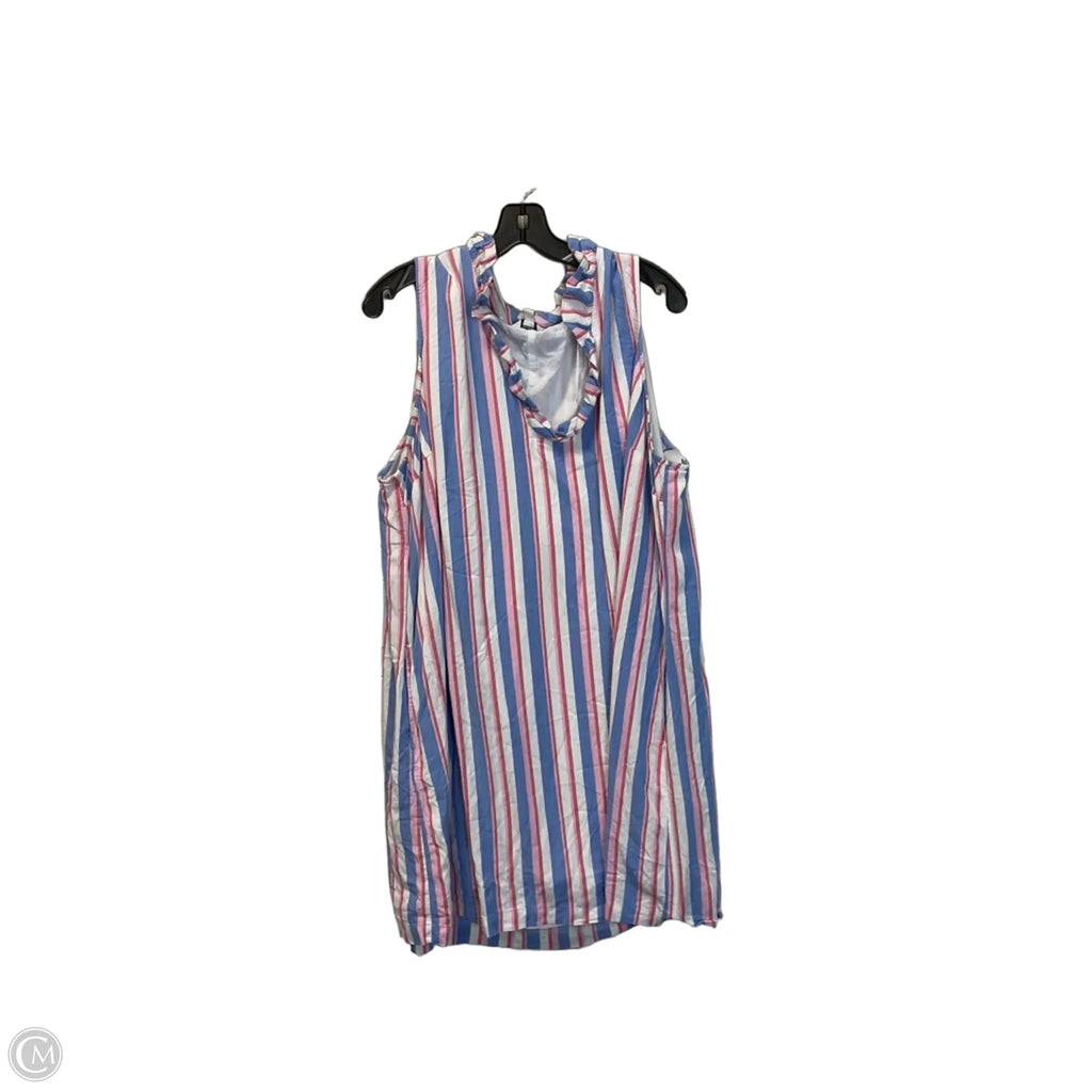 Dress Casual Short By Crown And Ivy In Blue & Red & White, Size: 3x