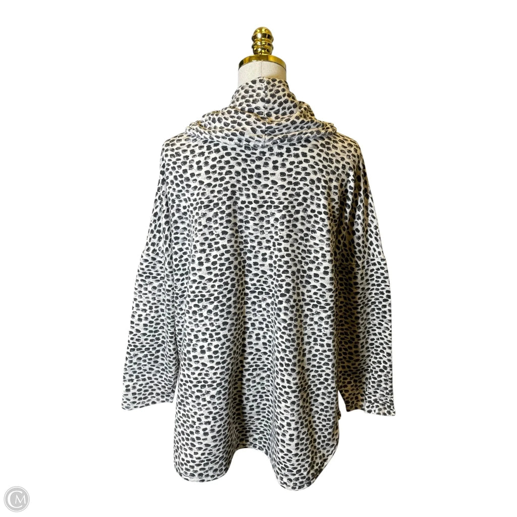Sweater By Chicos In Black & Cream, Size: Xl