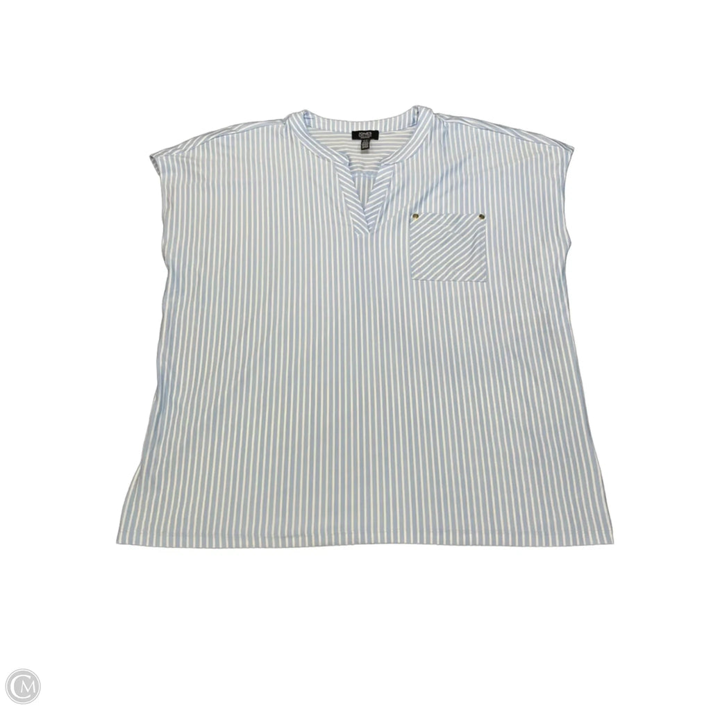 Blouse Sleeveless By Jones New York In Blue, Size: Xl