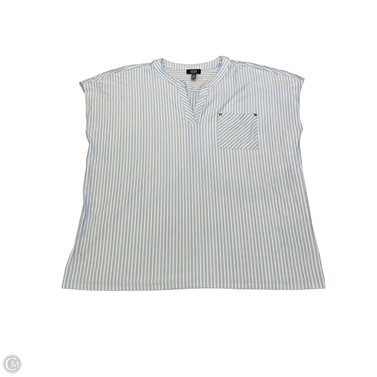 Blouse Sleeveless By Jones New York In Blue, Size: Xl