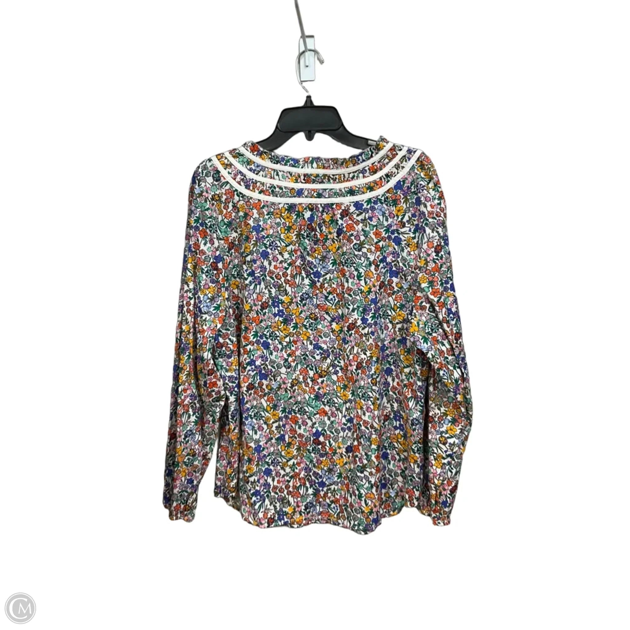 Blouse Long Sleeve By Talbots In Floral Print, Size: Xl